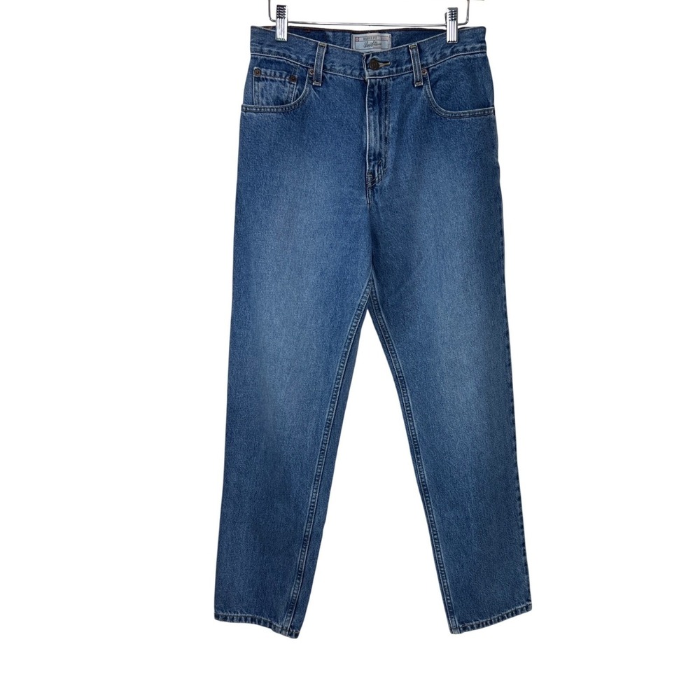 Levi Strauss Signature Jeans Women 8M Blue Relaxed Fit High Rise Denim Mom C04